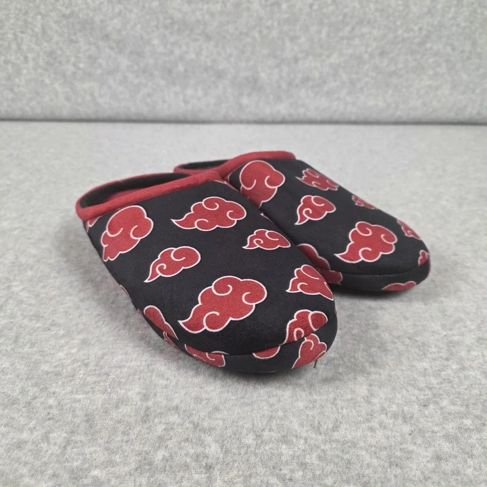 Naruto‎ Shippuden Slippers Mens Size 9 Black Akatsuki Cloud Mule House Shoes